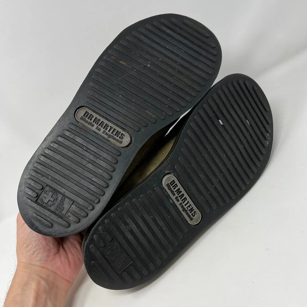 Dr Martens Men's Brown Slip-On Suede Loafers Size 8UK HTF‎ Y2K Made in England